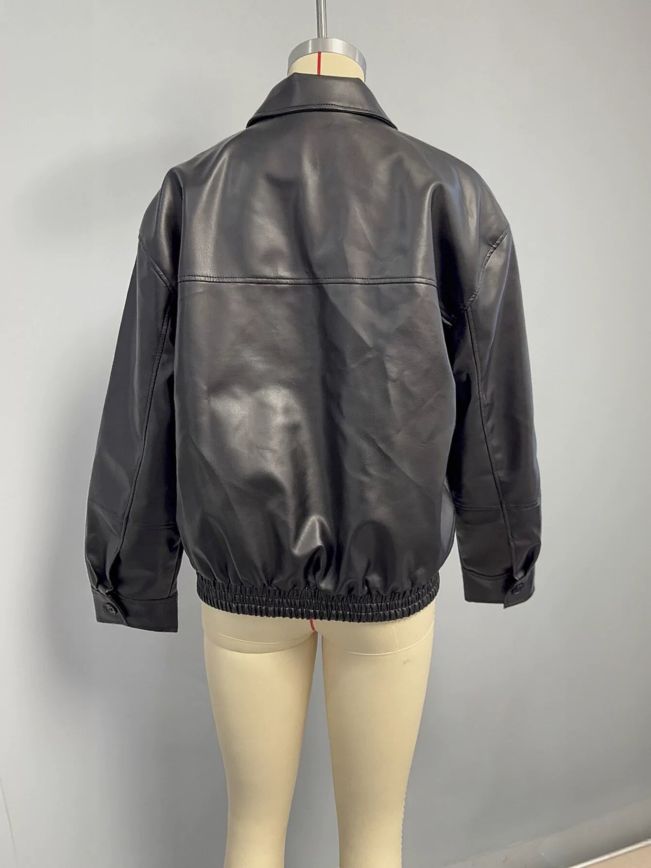 Oversized Vintage Style Faux Leather Jacket