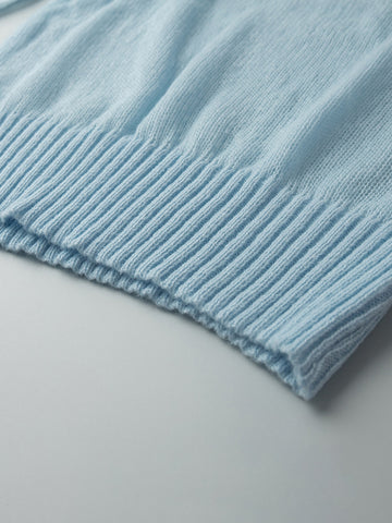 Soft Sheer Knit Crewneck Sweater