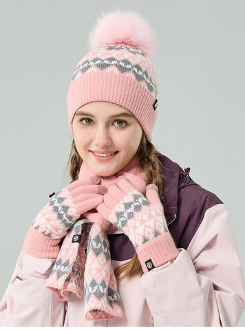 Cozy Fair Isle Pom Beanie Hat