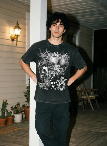 Oversized Vintage Washed Graphic T-Shirt