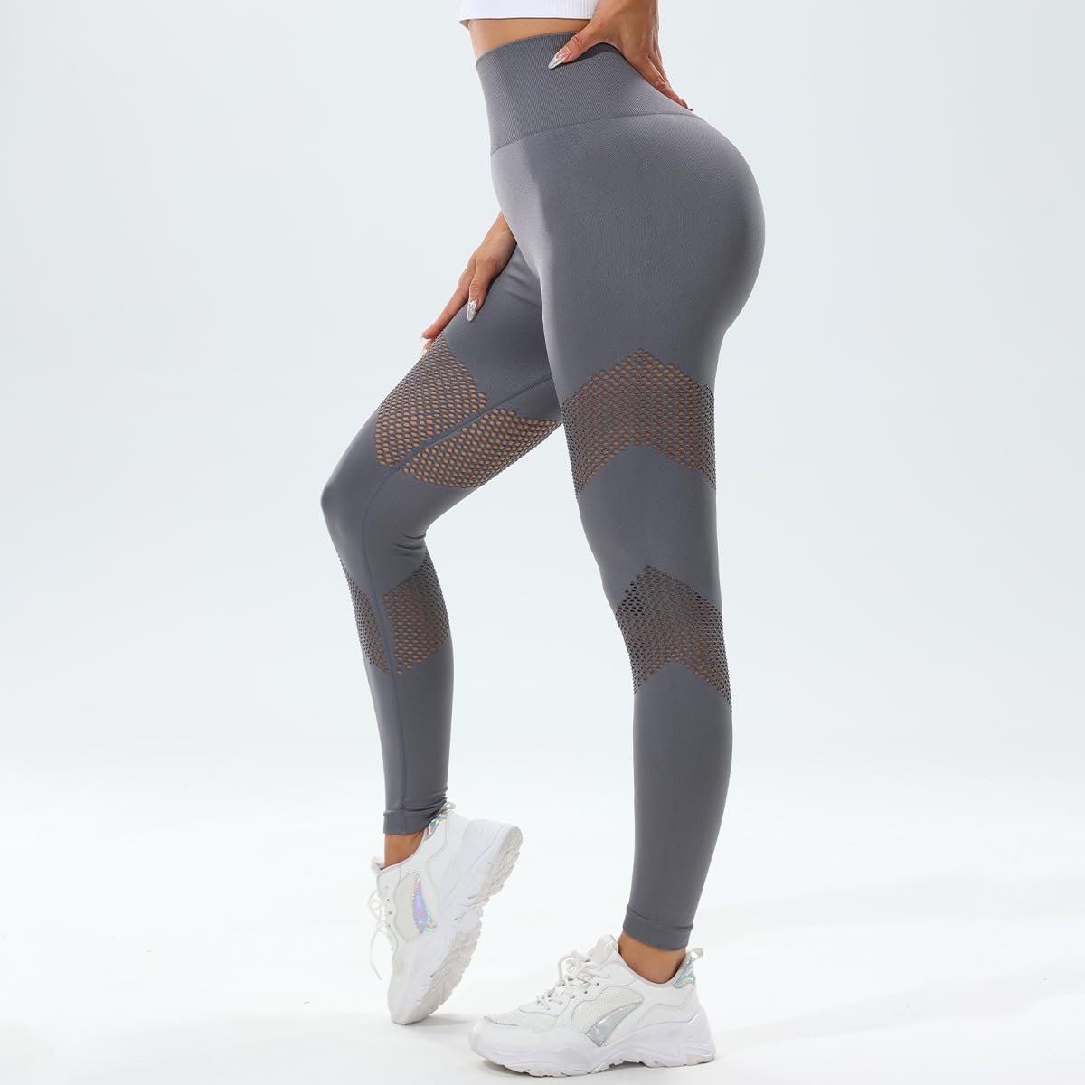 High Waisted Mesh Workout Leggings