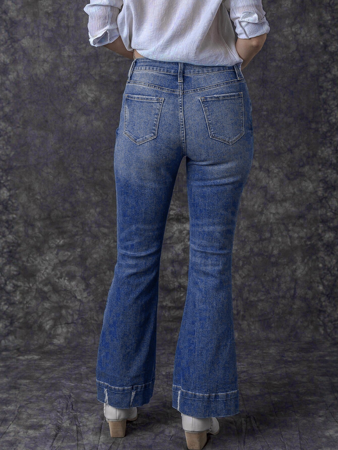 High Waist Flare Leg Jeans