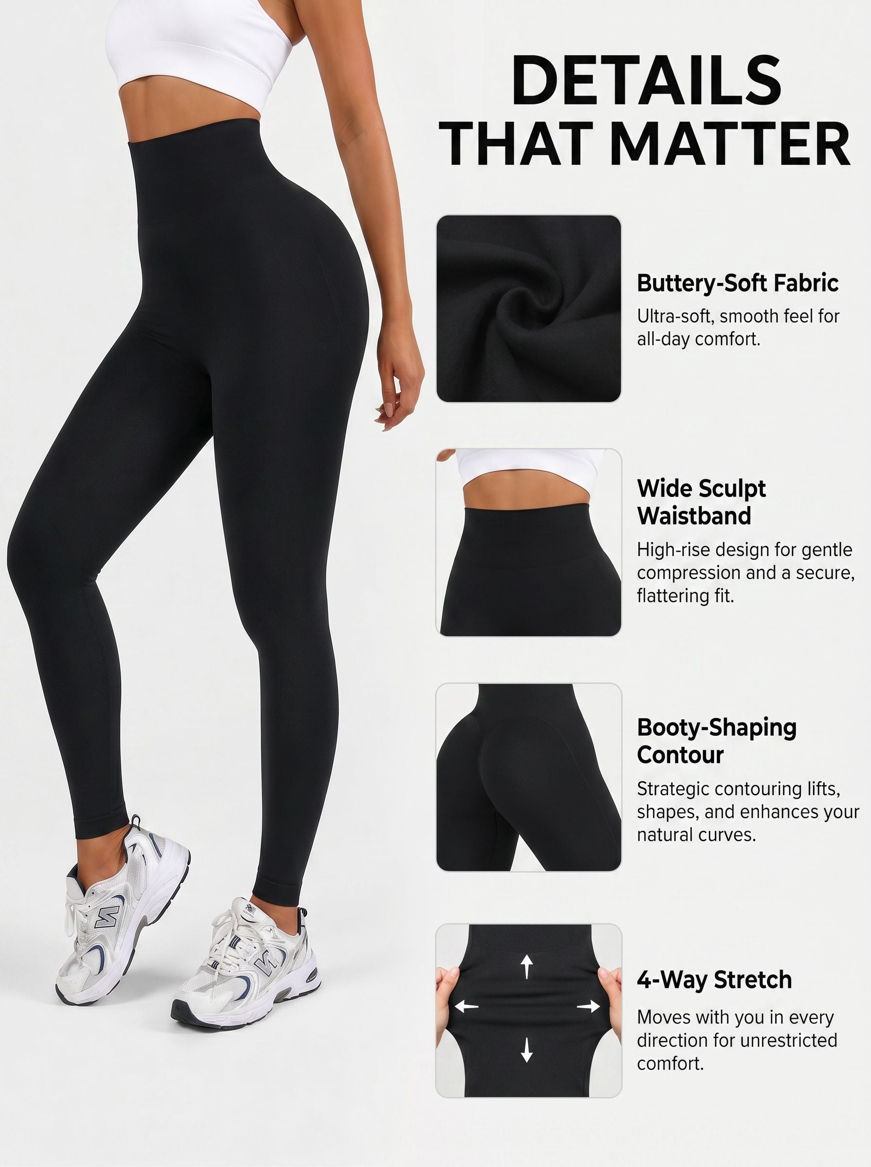 High Waisted Ribbed Yoga Leggings