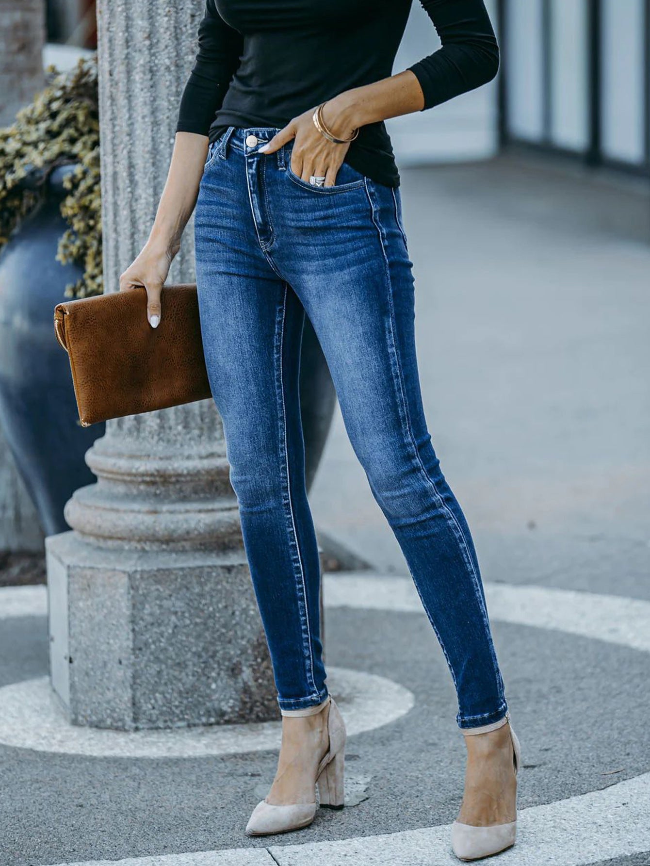 High Rise Slim Fit Jeans