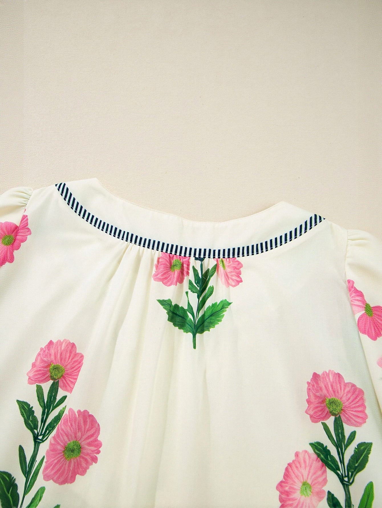 Embroidered Smocked Mini Dress