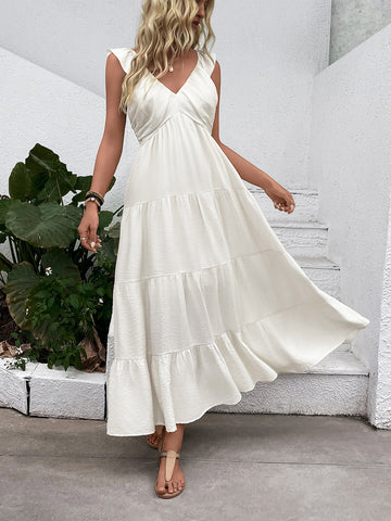 Tiered Sleeveless Bohemian Maxi Dress