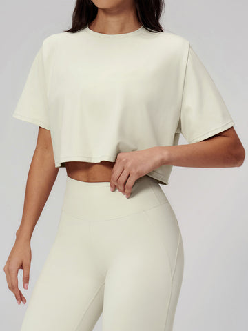 Seamless Buttery Soft Crop Yoga Tee