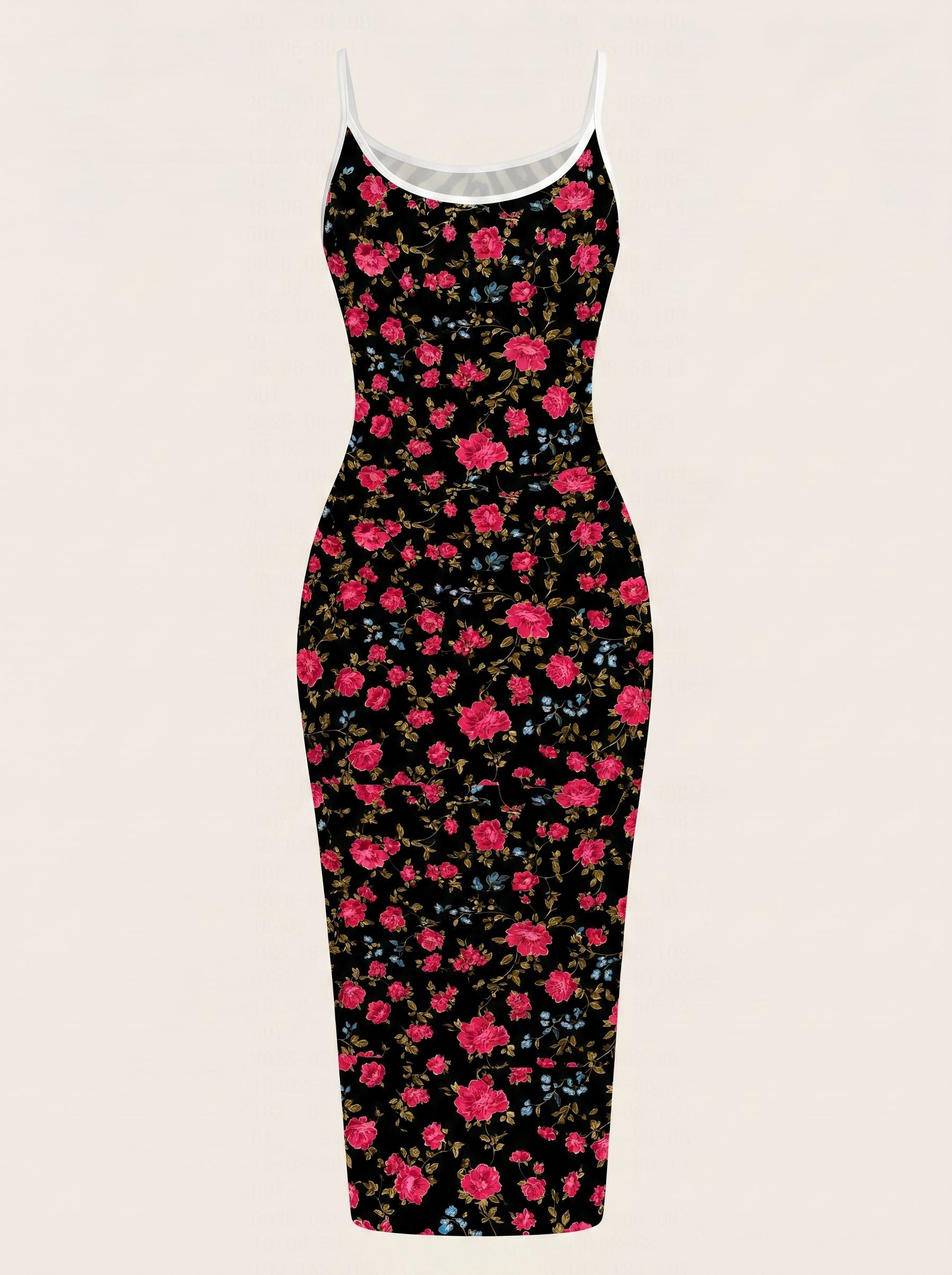 CAPRI Floral Print Sleeveless Bodycon Midi Dress