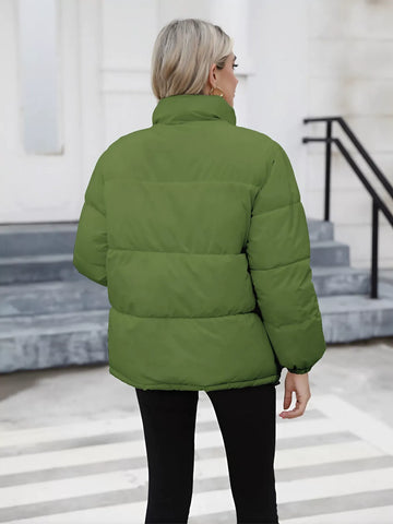 Oversized Stand Collar Puffer Jacket