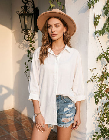 Casual Oversized Button Down Shirt