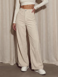 High Waisted Wide Leg Corduroy Pants