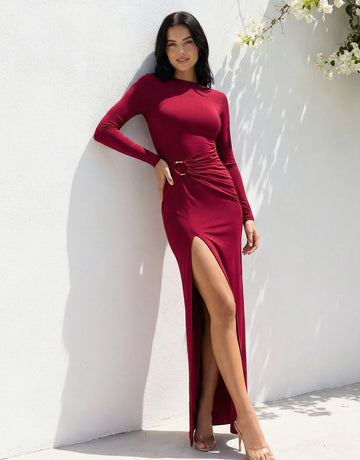 High-Slit Glamorous Bodycon Maxi Dress