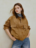 Cozy Suede Oversized Utility Jacket