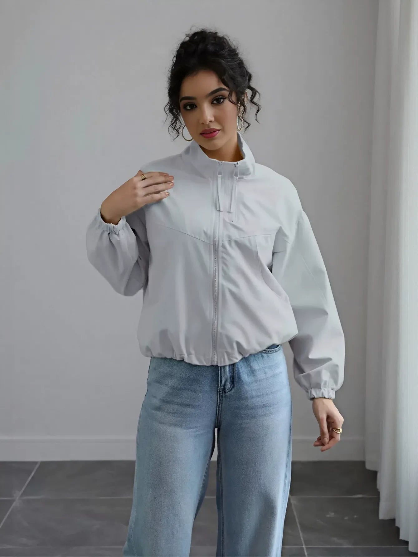 Lightweight Casual Zip Up Jacket