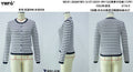 Classic Striped Crewneck Knit Cardigan