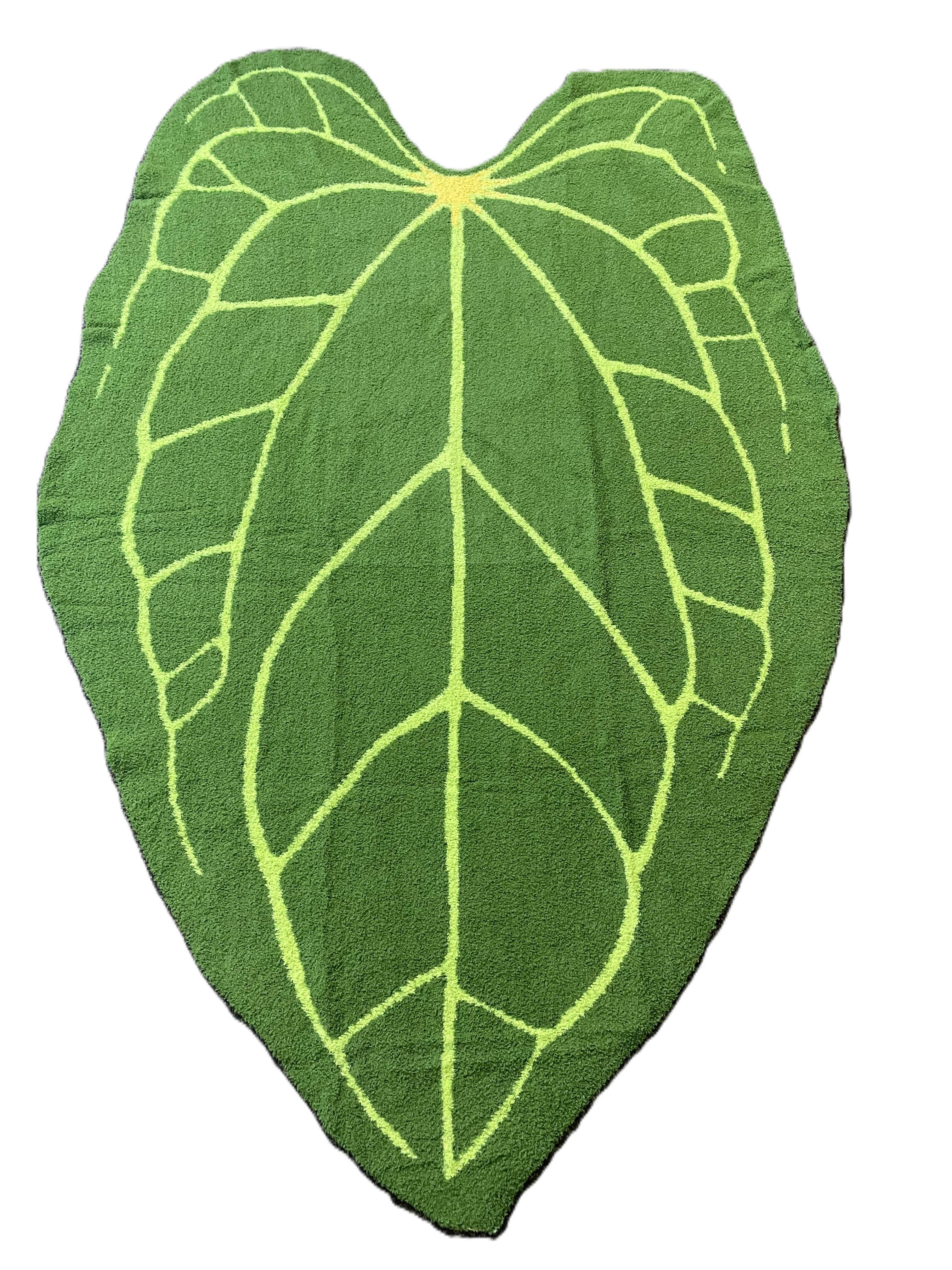 Soft Plush Botanical Leaf Blanket