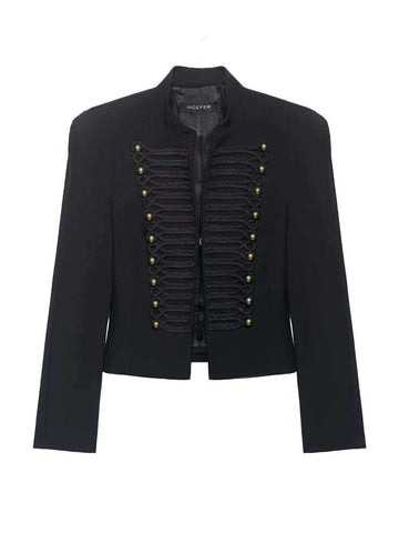Elegant Military Inspired Cropped Jacket