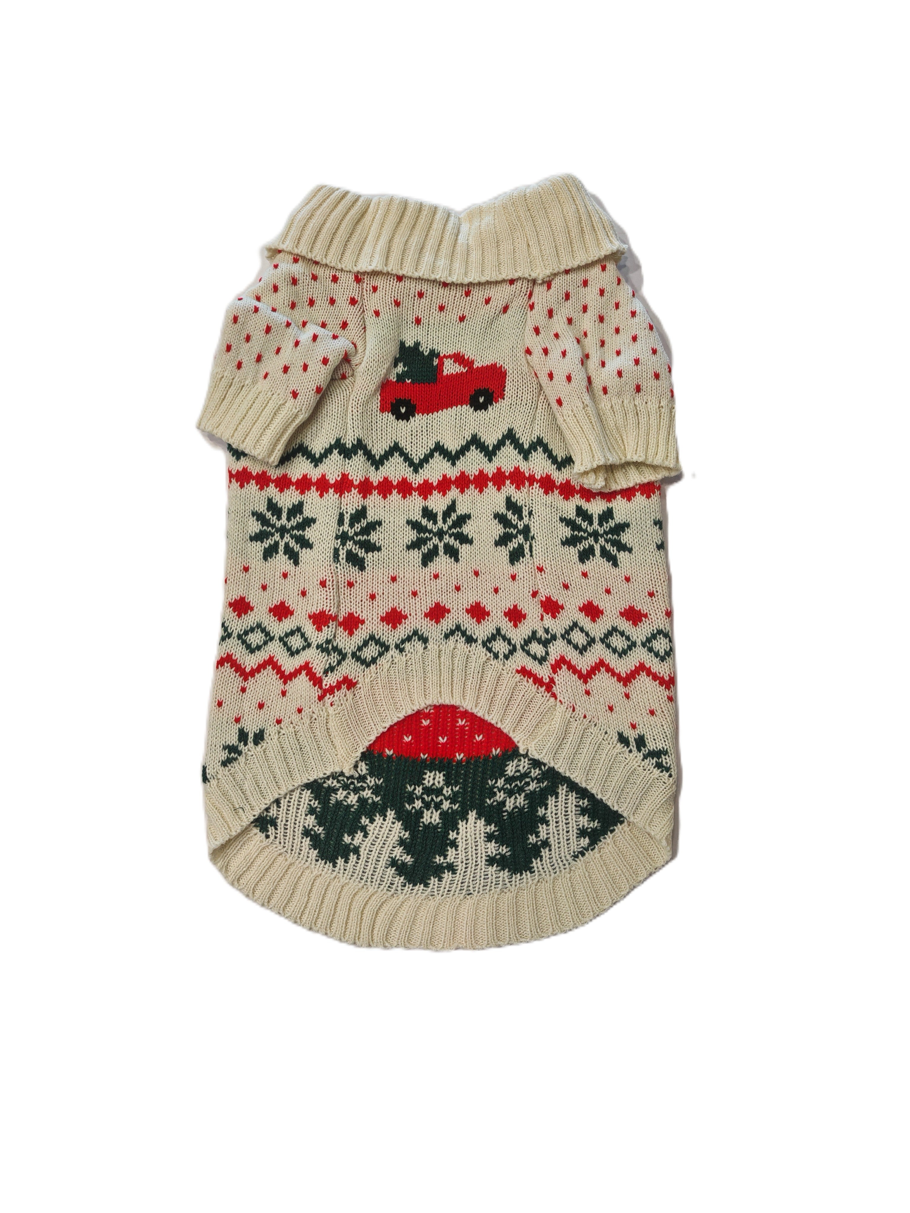 Cozy Christmas Knit Dog Sweater