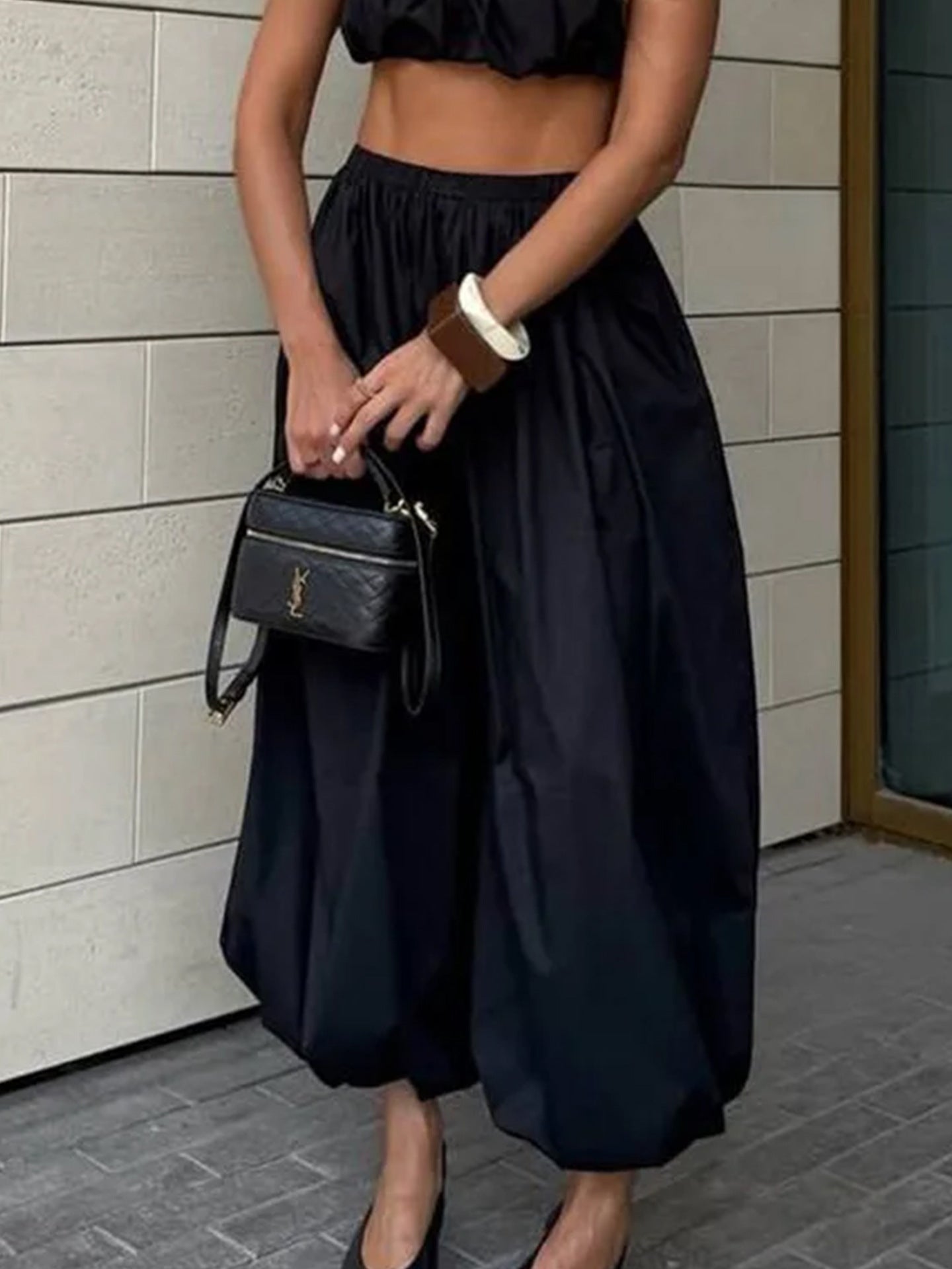 High Waisted Pleated Balloon Pants