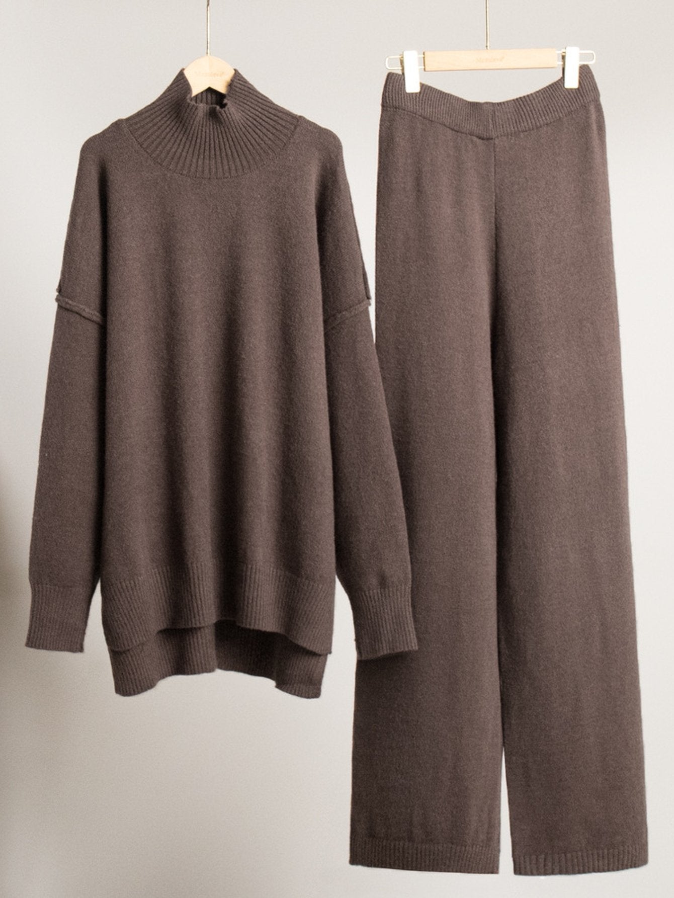 Cozy Oversized Mock Neck Knit Set