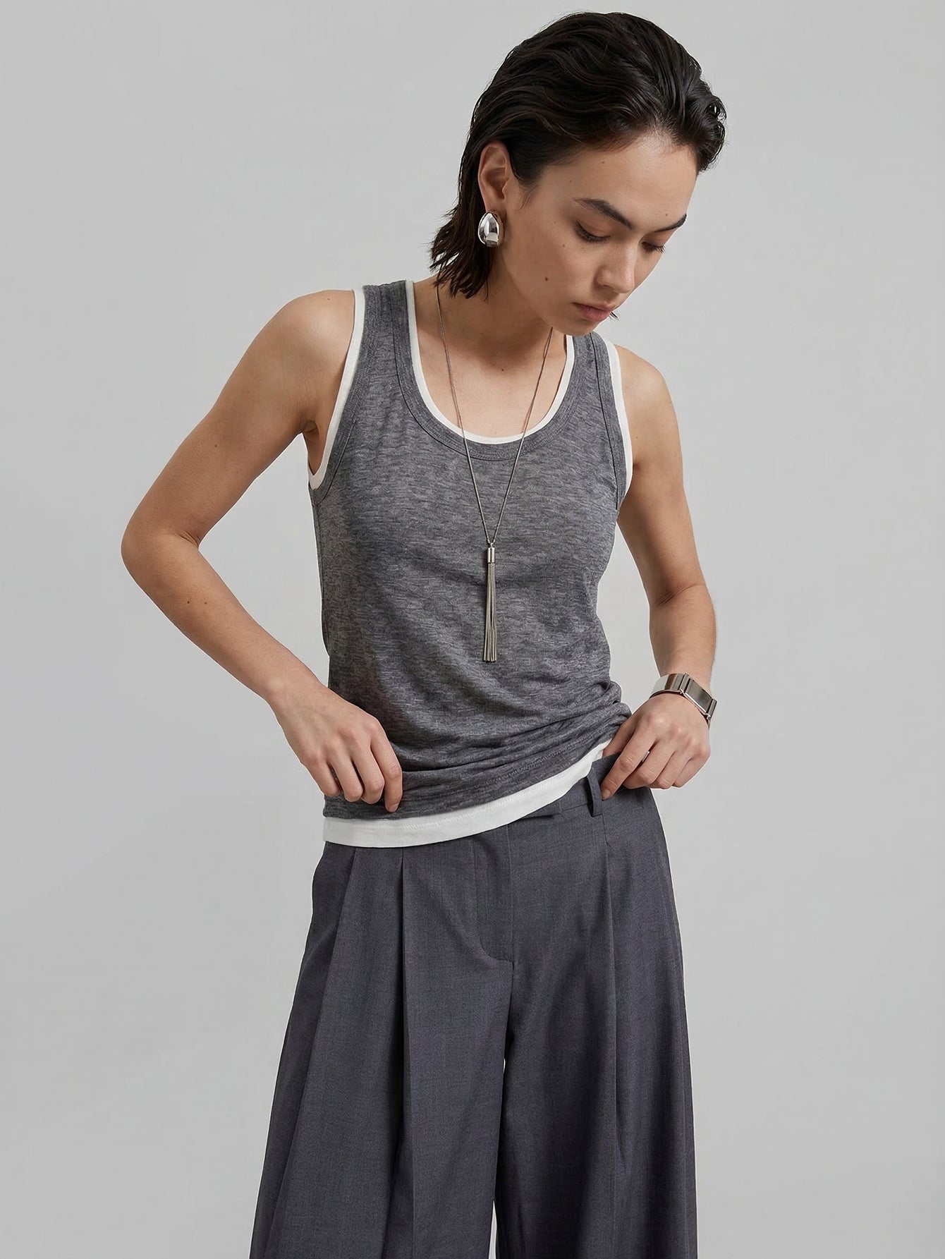 Contrast Detail Tank Top