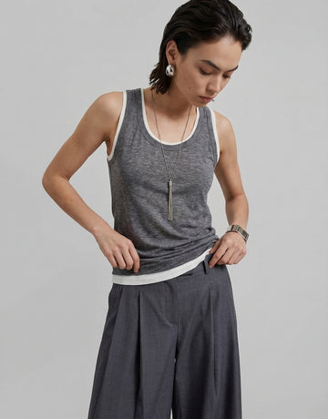 Contrast Detail Tank Top