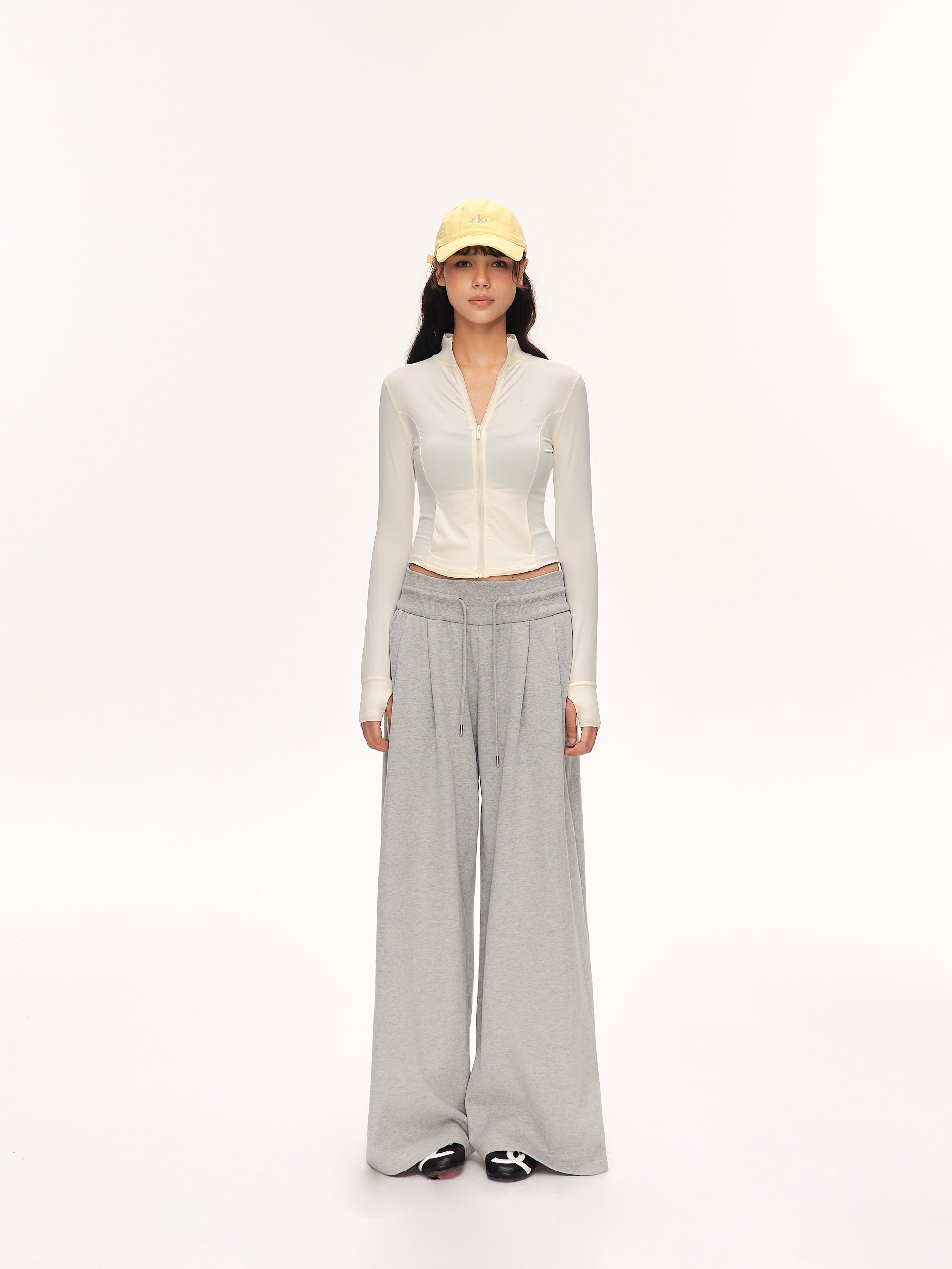 Low Rise Drawstring Wide Leg Pants