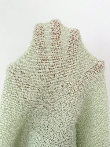 Off Shoulder Cropped Knit Sweater