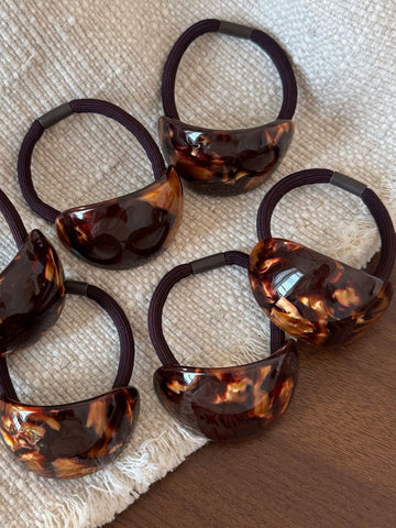 Elegant Tortoise Shell Hair Tie