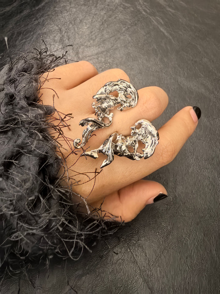 Avant Garde Sculptural Statement Ring