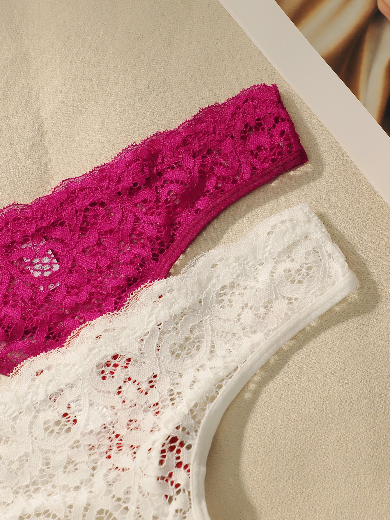 Seamless Floral Lace Thong Panties