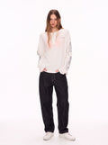 Oversized Thermal Henley Long Sleeve T Shirt