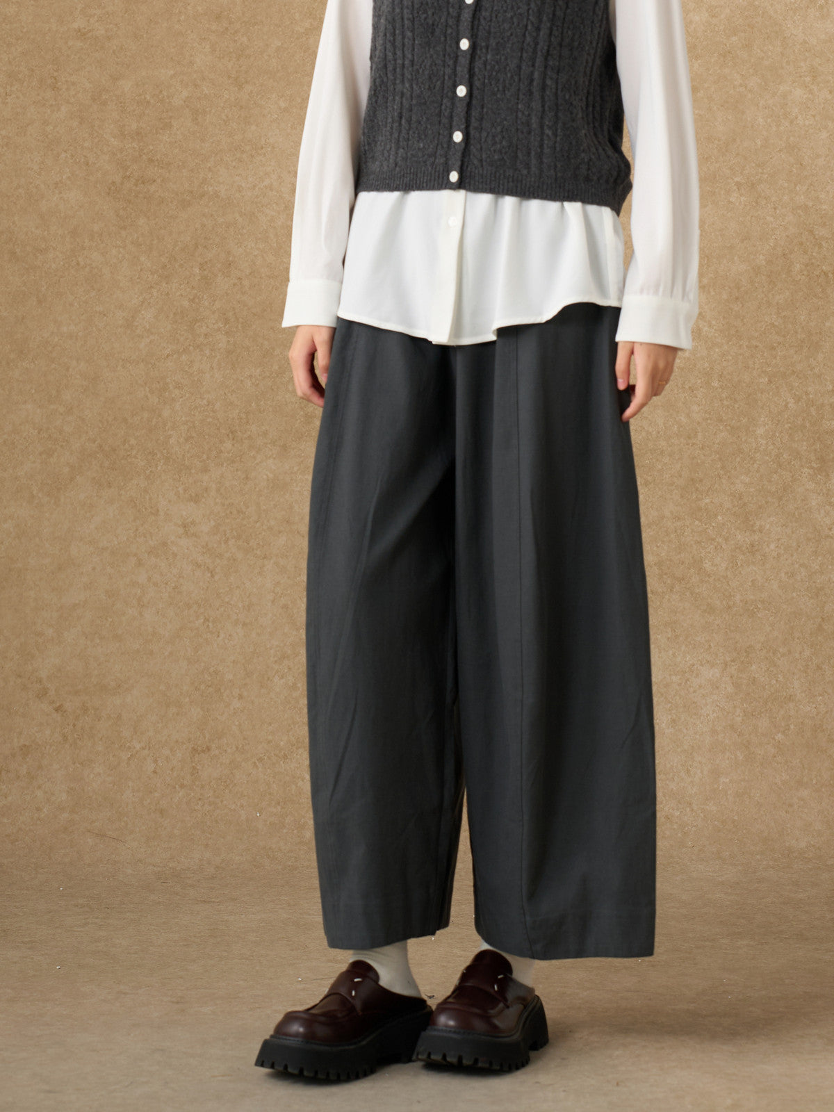 High Waisted Wide Leg Trousers