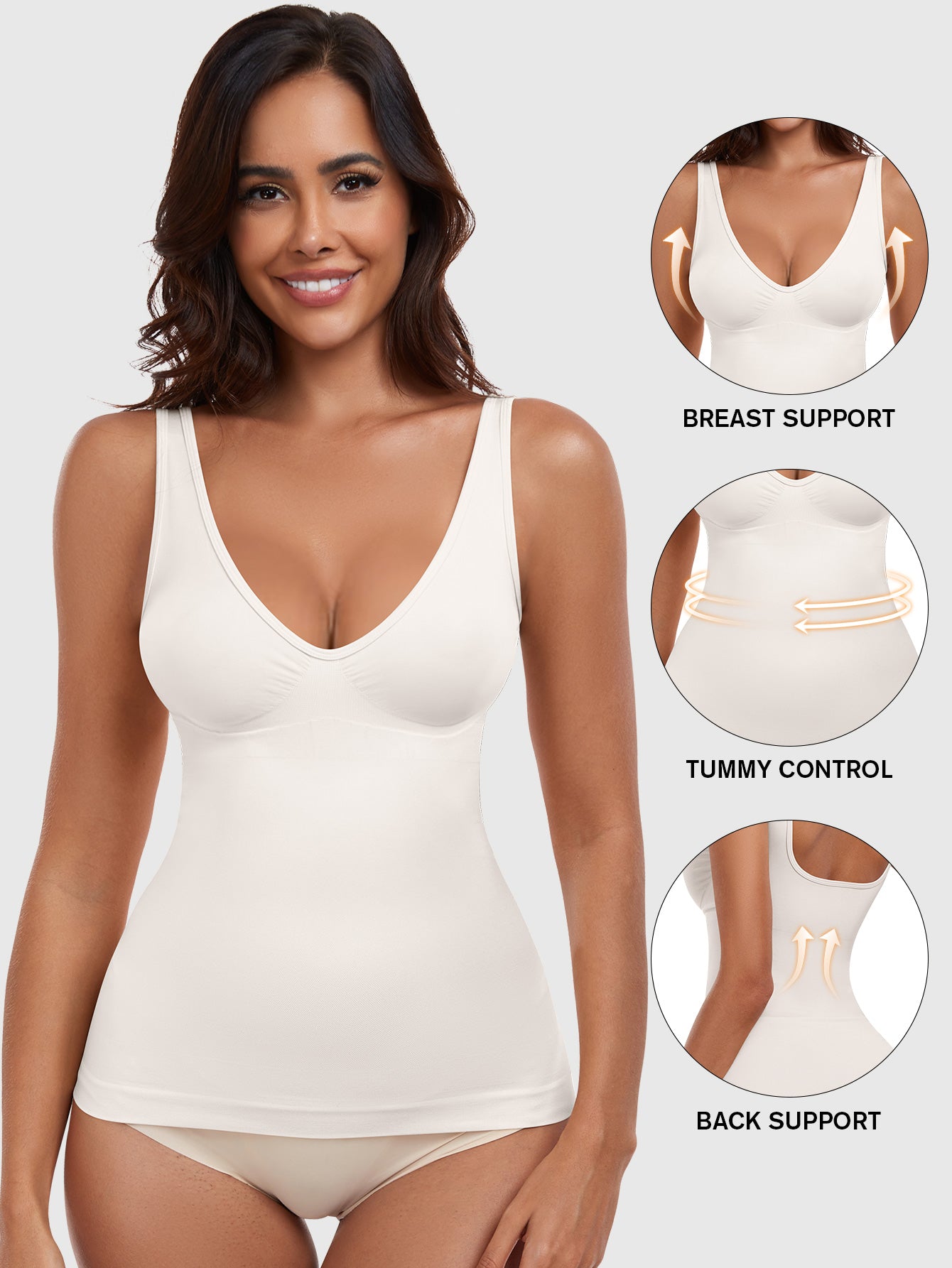 Seamless Sculpting V Neck Workout Tank
