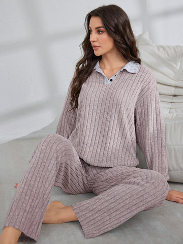Cozy Ribbed Knit Lounge Set