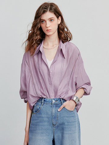 Lightweight Sheer Oversized Casual Shirt
