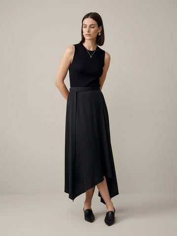 MO&Co.Paneled Asymmetrical Midi Dress