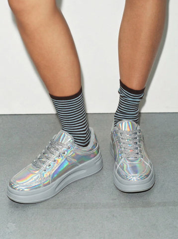 Holographic Low Top Sneakers