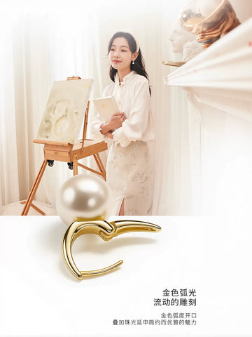 Elegant Minimalist Pearl Hoop Earrings