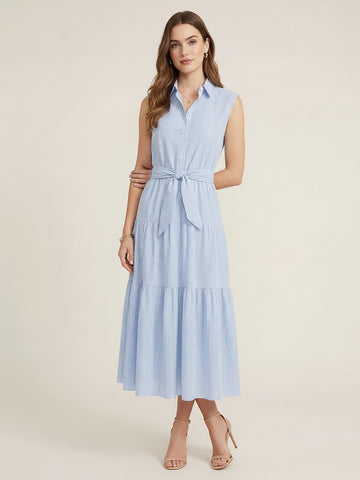 MO&Co. Linen Blend Sleeveless Dress