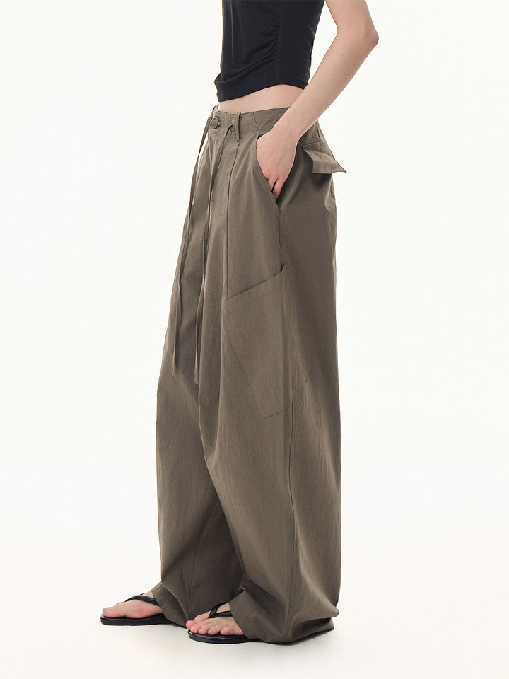 High Waisted Wide Leg Cargo Pants