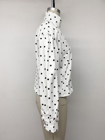 Polka Dot Mock Neck Jacket