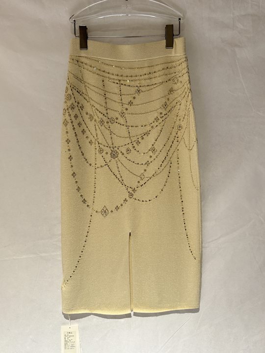 Embellished High Waist Pencil Skirt