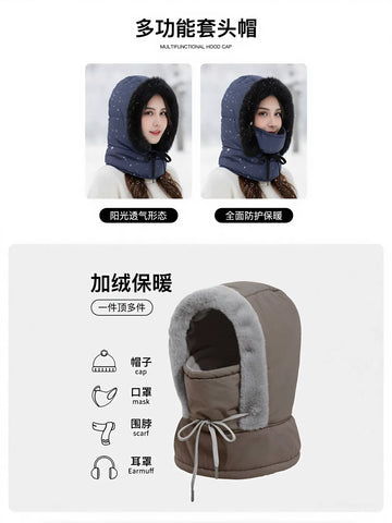 Cozy Padded Faux Fur Balaclava Hat