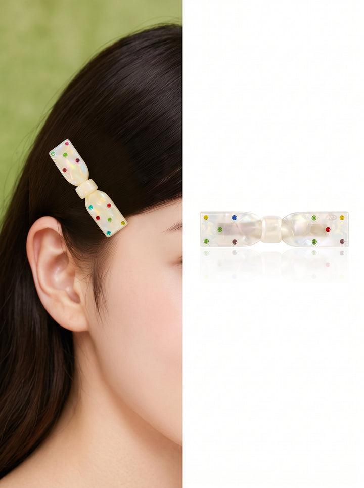 Sparkling Rhinestone Elegant Bow Hair Clip