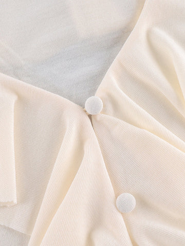 Ruffled V Neck Long Sleeve Pullover