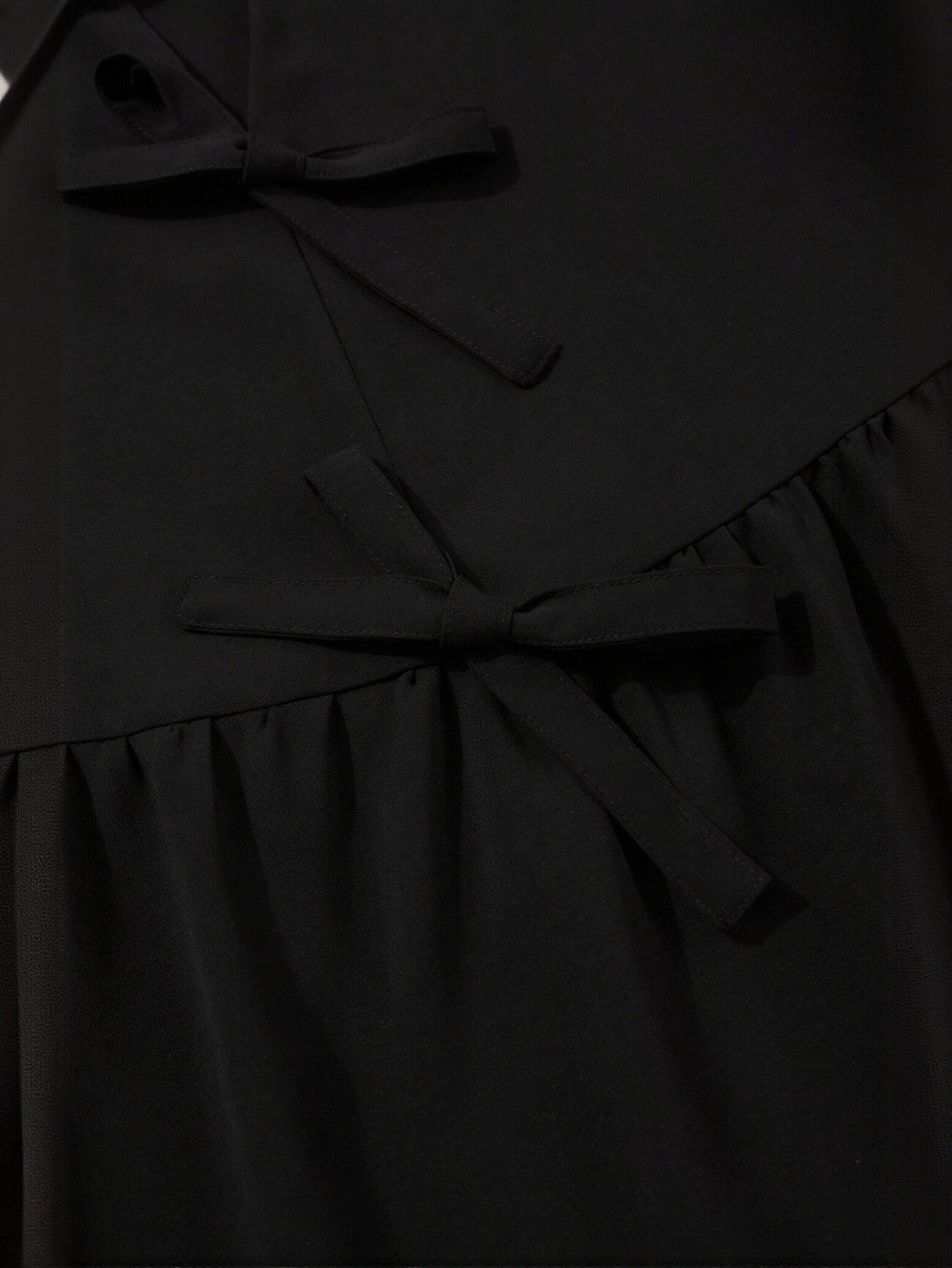 Tie Front Peplum Chiffon Blouse