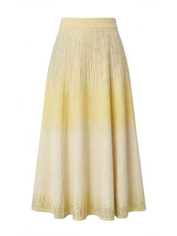 Shimmering Ombre High Waisted Midi Skirt