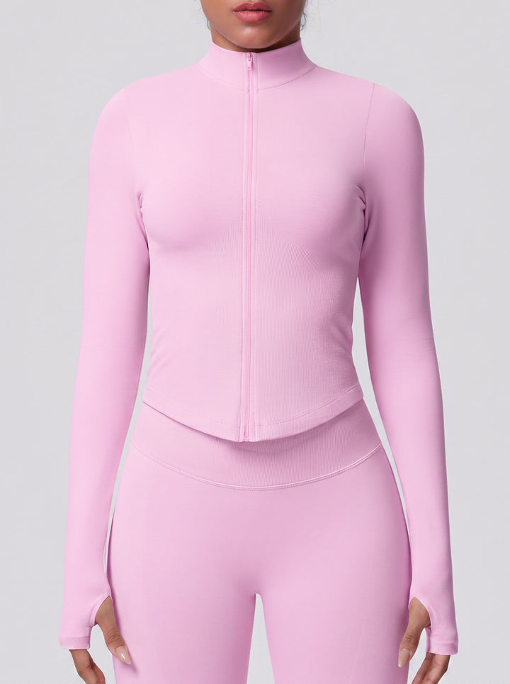 Seamless Fitted Thumbhole Athletic Jacket