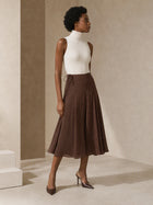 Polka Dot Wrap Midi Skirt